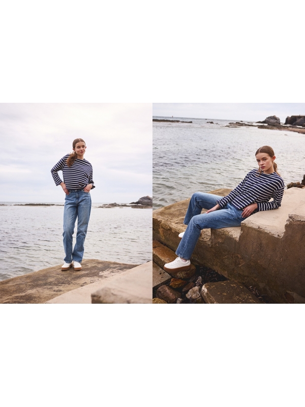  Long sleeve striped shirt navy