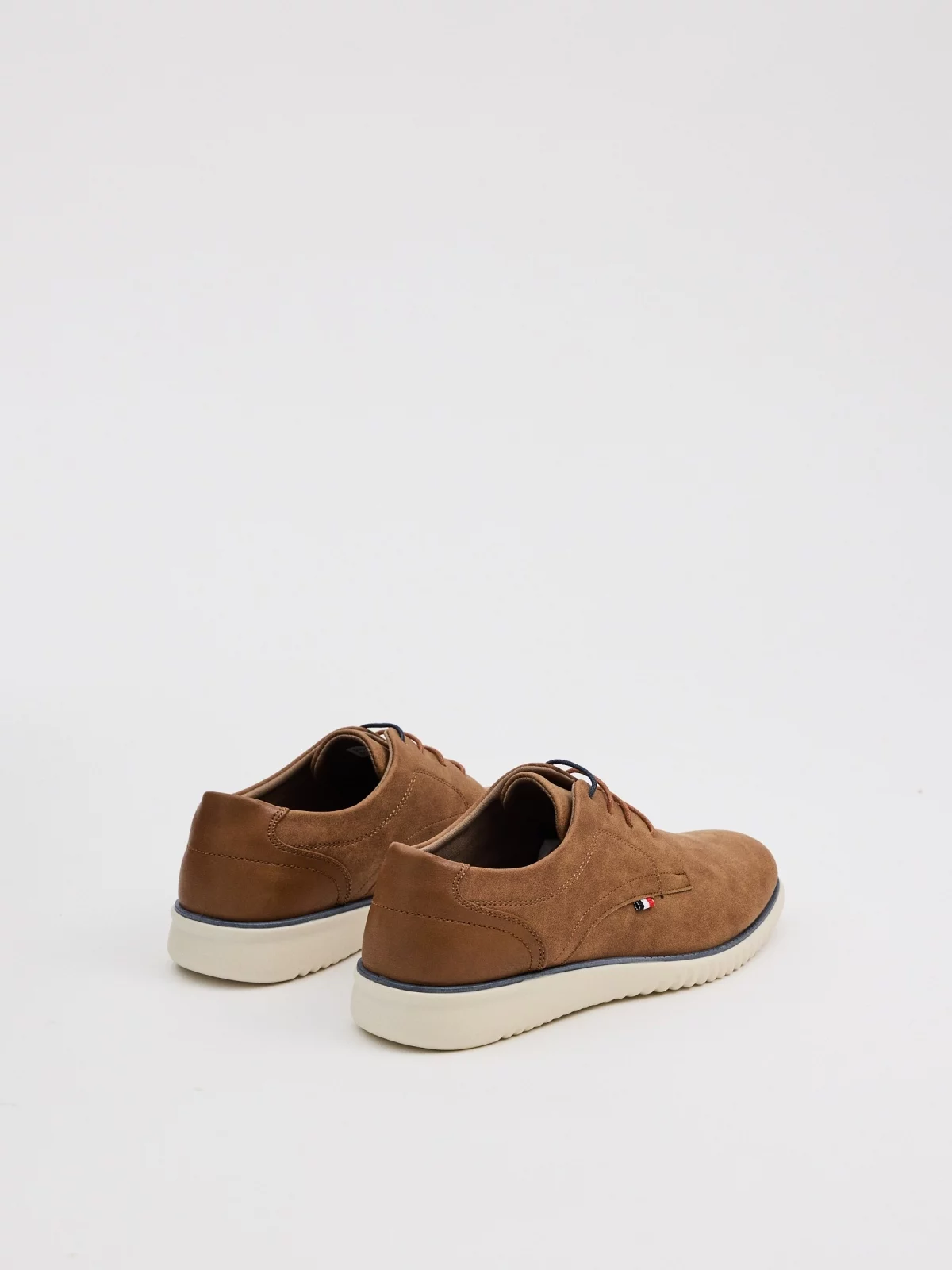 Zapato blucher marrón claro marrón claro vista trasera 45º