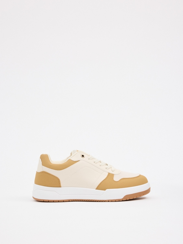 Beige skater sneaker sand profile view