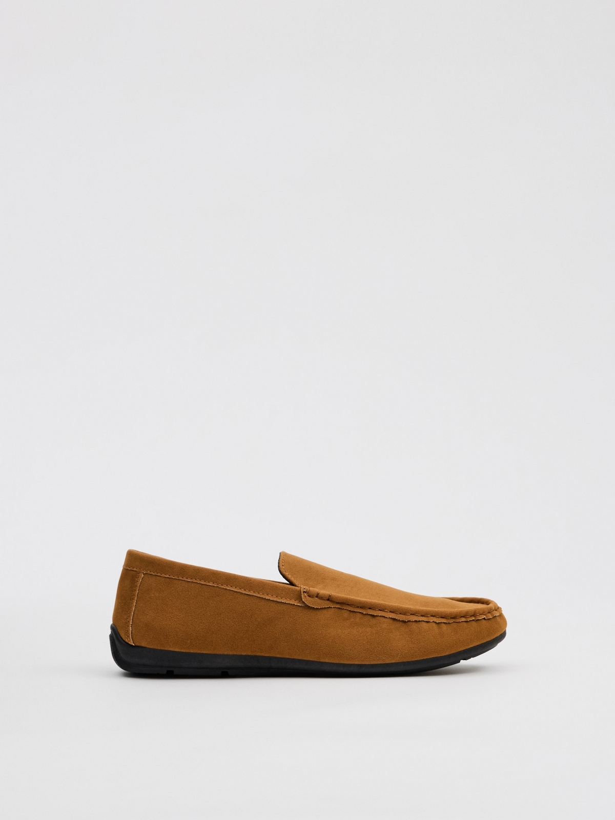 Light brown moccasins light brown profile view