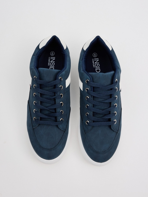 Navy blue skater sneakers navy zenithal view