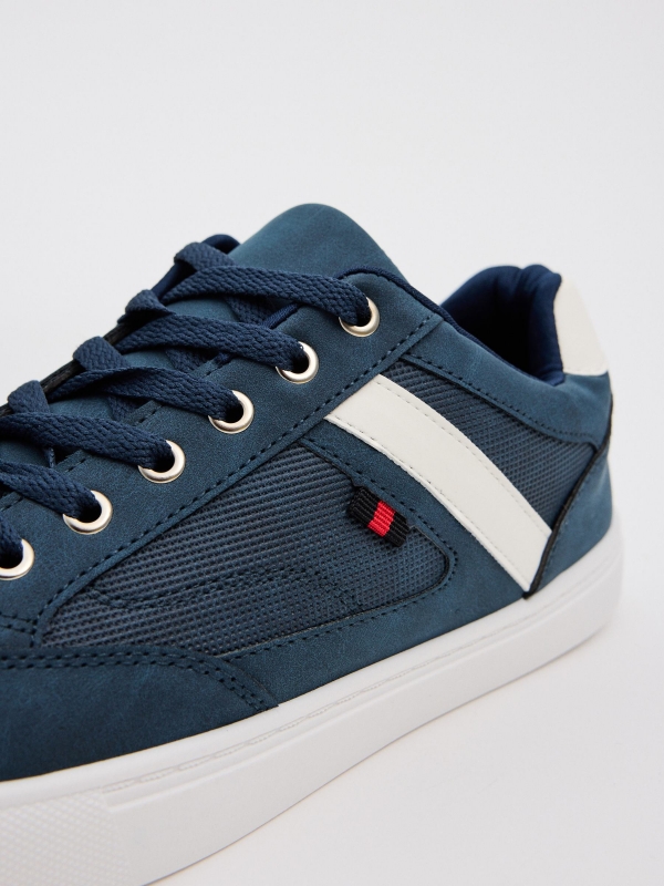 Navy blue skater sneakers navy detail view