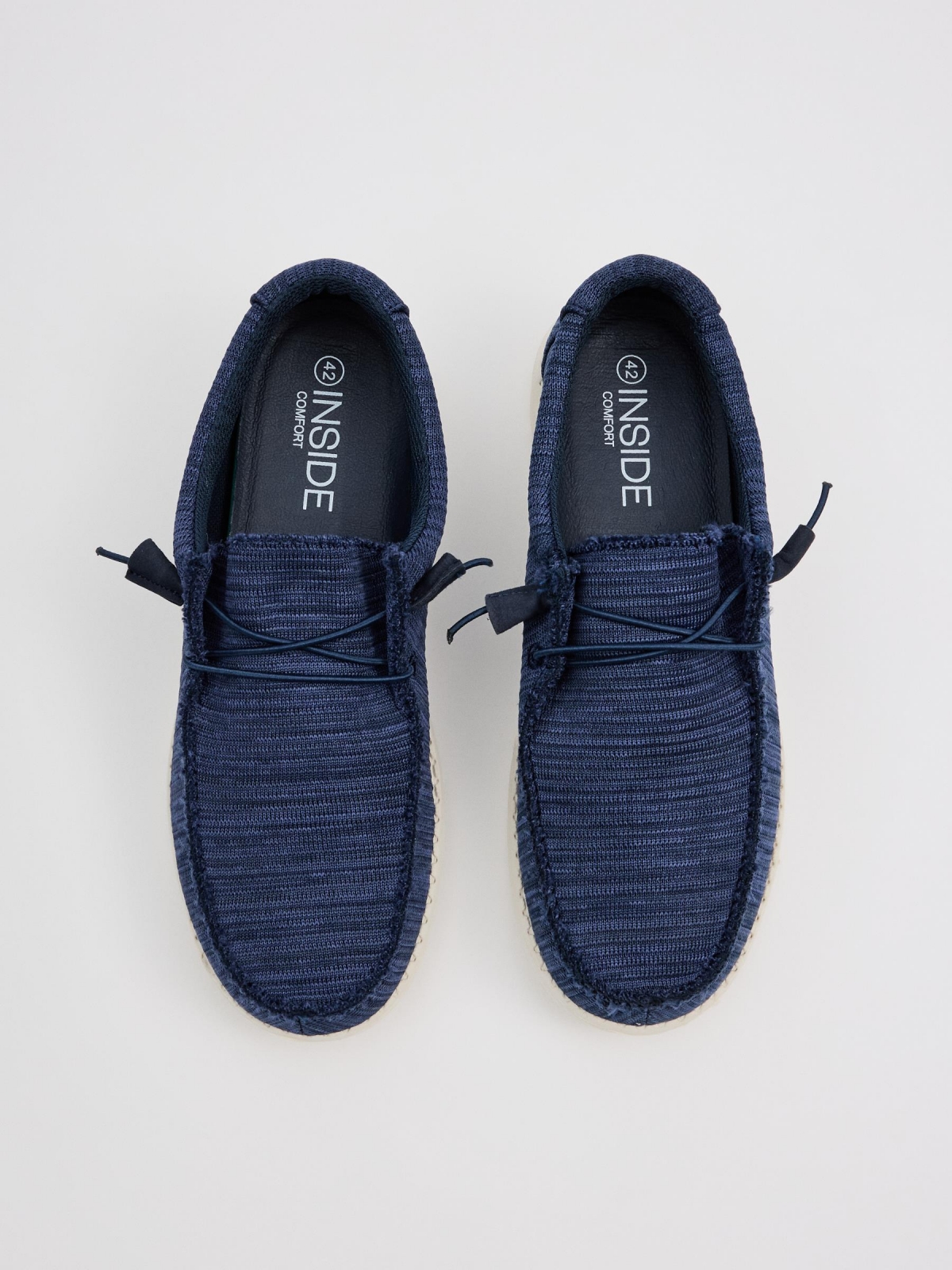 Steel blue canvas wallaby shoe steel blue zenithal view