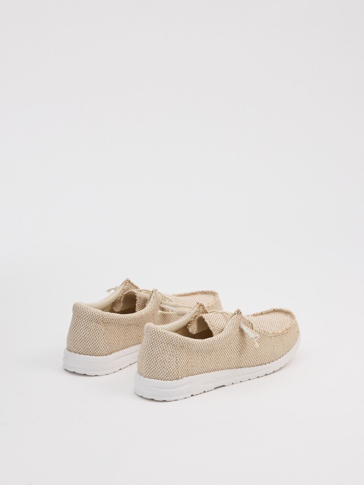 Wallaby canvas sand shoe sand 45º back view