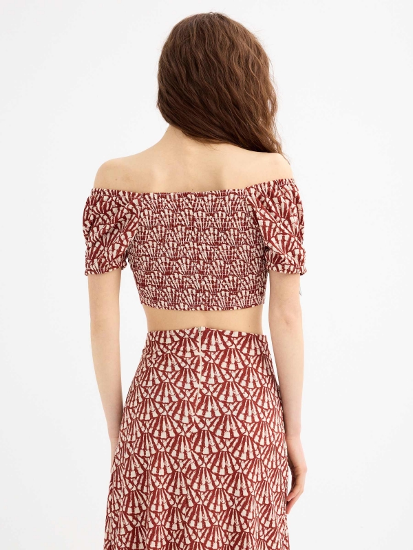 Printed tank top sand middle back view