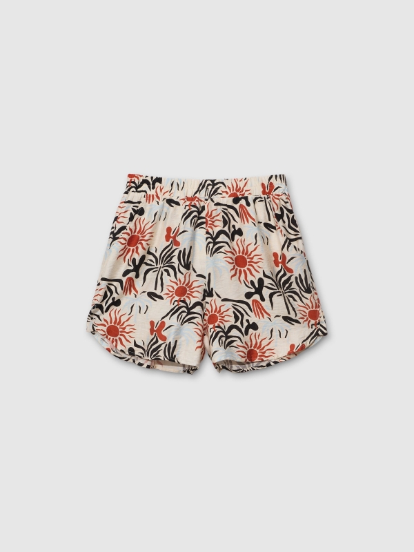  Fluid printed shorts multicolor front view