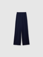 %Pto% Fluid texture pants navy front view