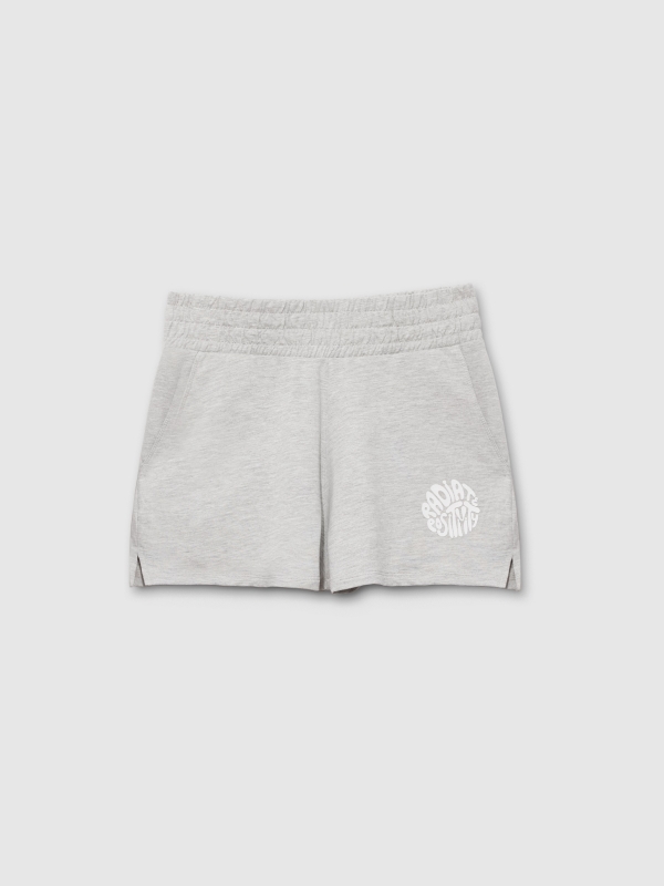  Short felpudo Radie Positividade cinza vigoré médio vista frontal