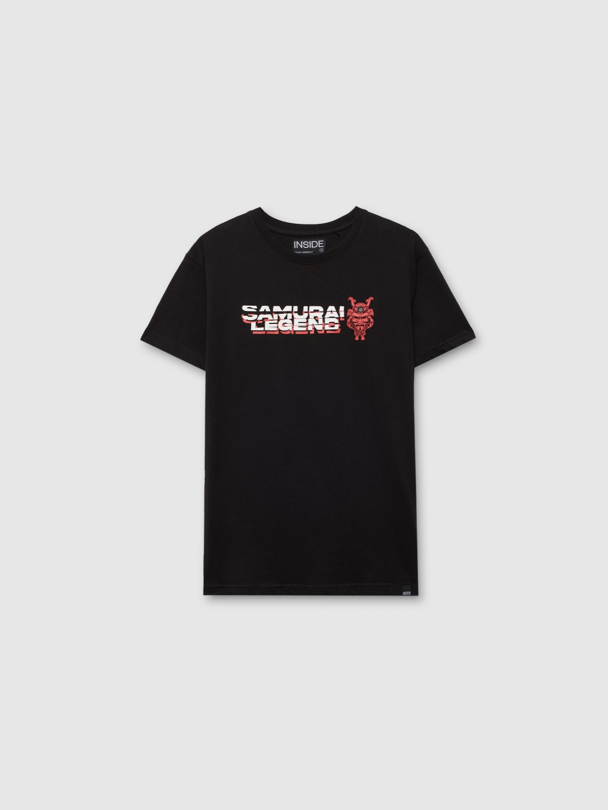  Samurai Legend short sleeve t-shirt black front view