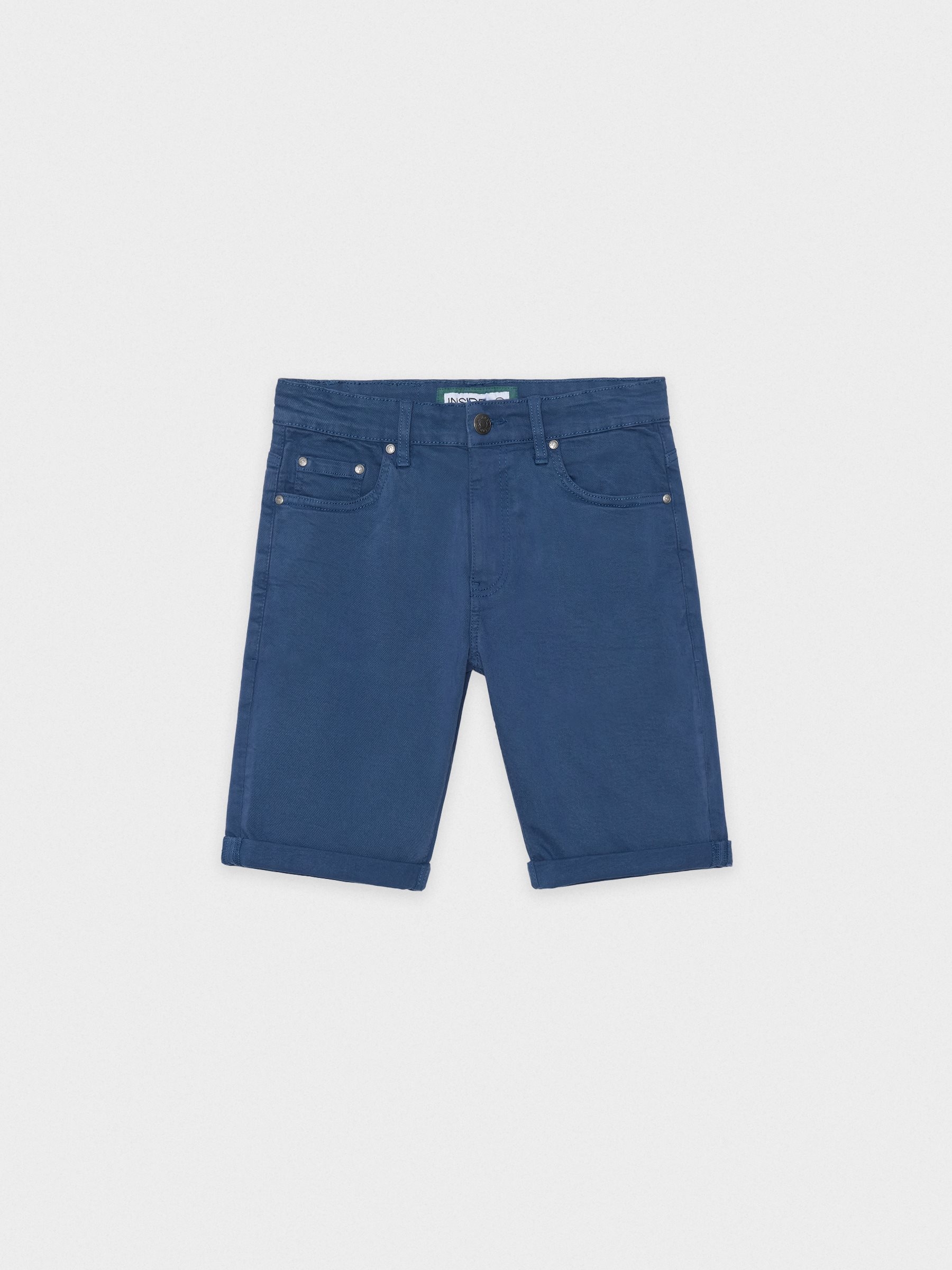 Bermuda denim color azul vista media frontal
