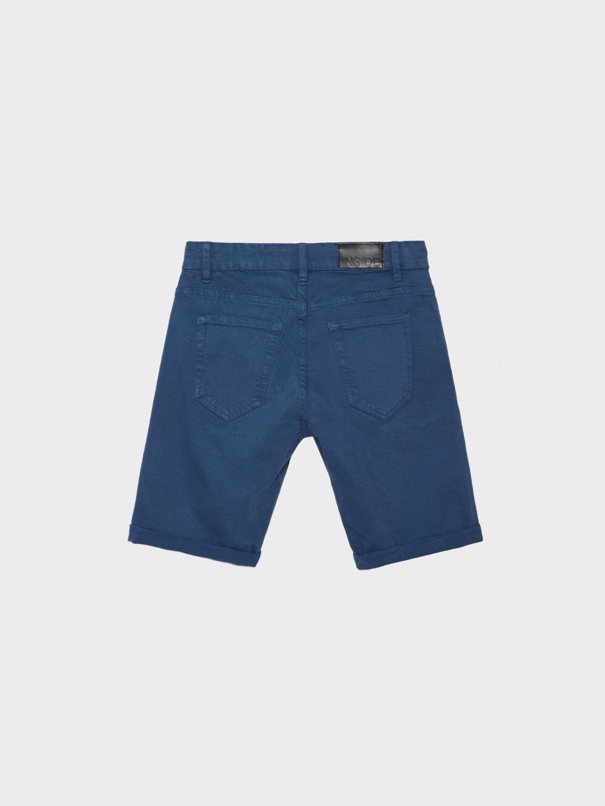 Coloured denim shorts blue back view