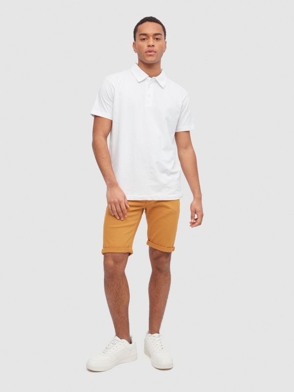 Bermuda denim color amarillo vista general frontal