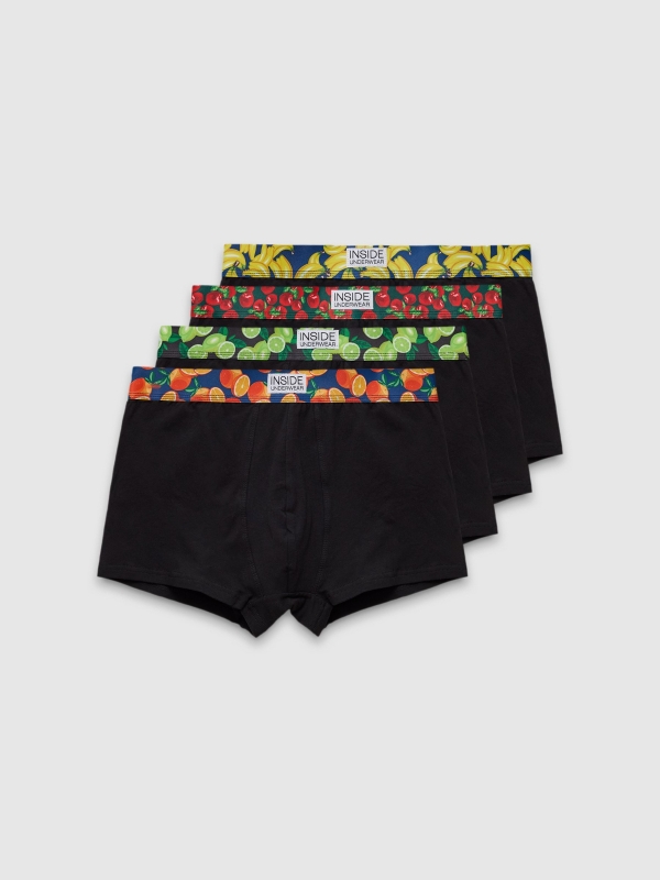 Pack of 4 Fruit Boxers multicolor front view