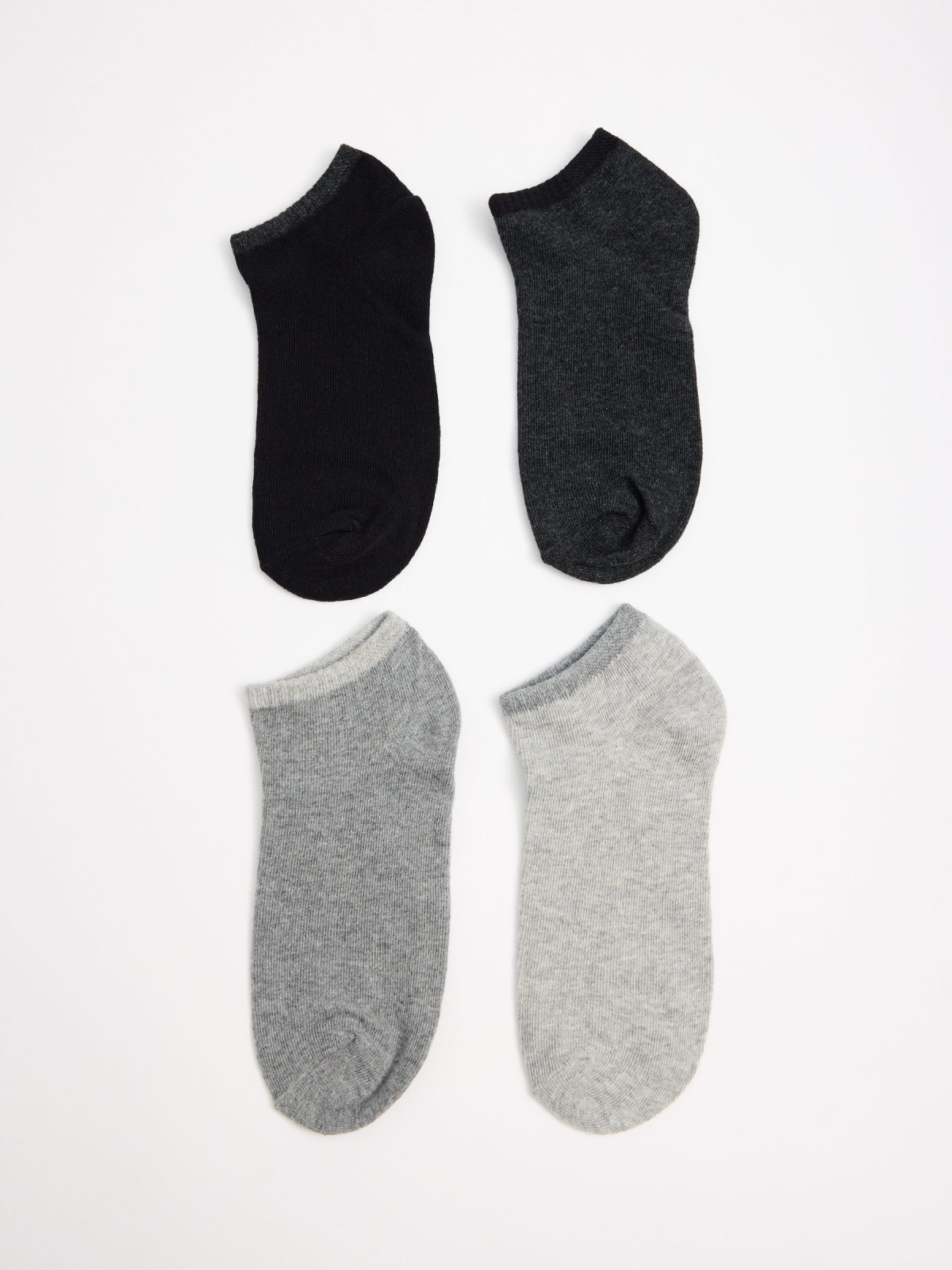 Pack of 4 ankle socks multicolor middle front view