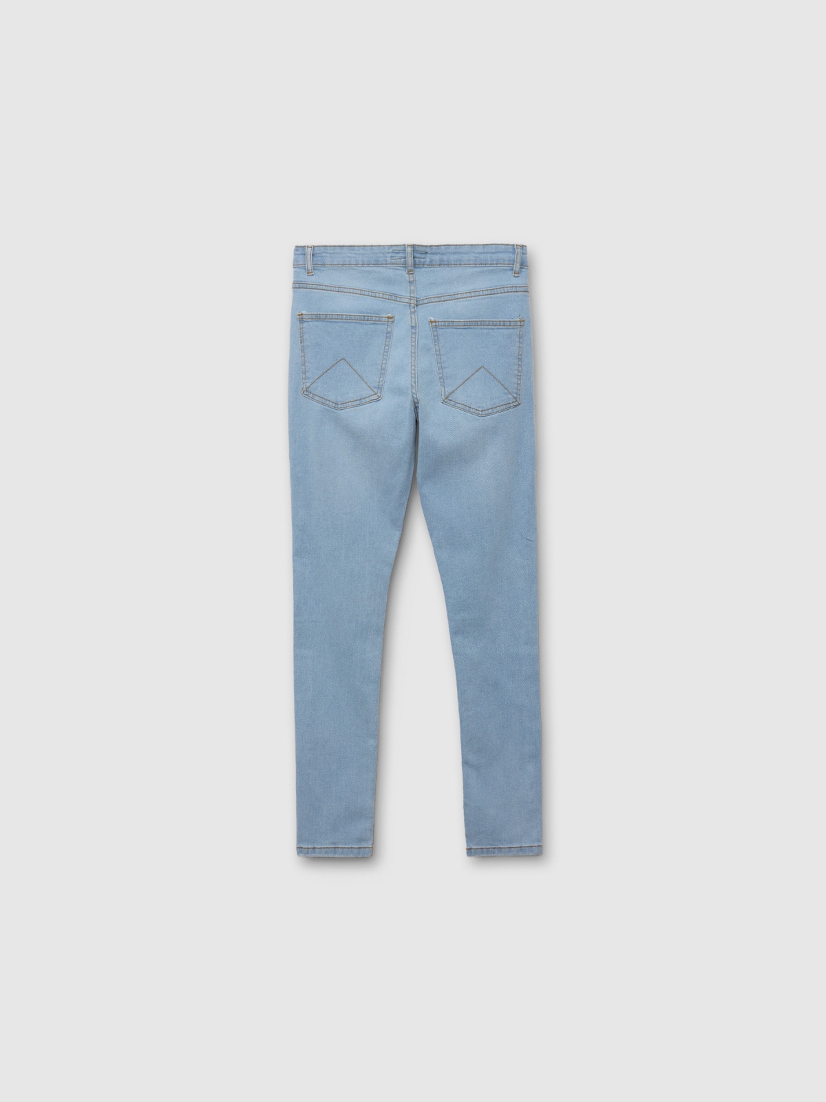  Mid-rise skinny jeans blue front view