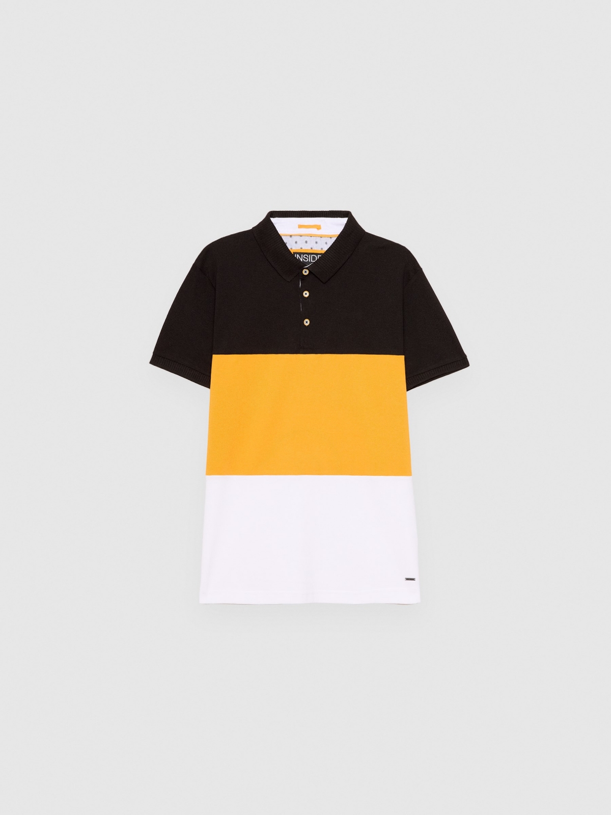 Color Block Polo black detail view