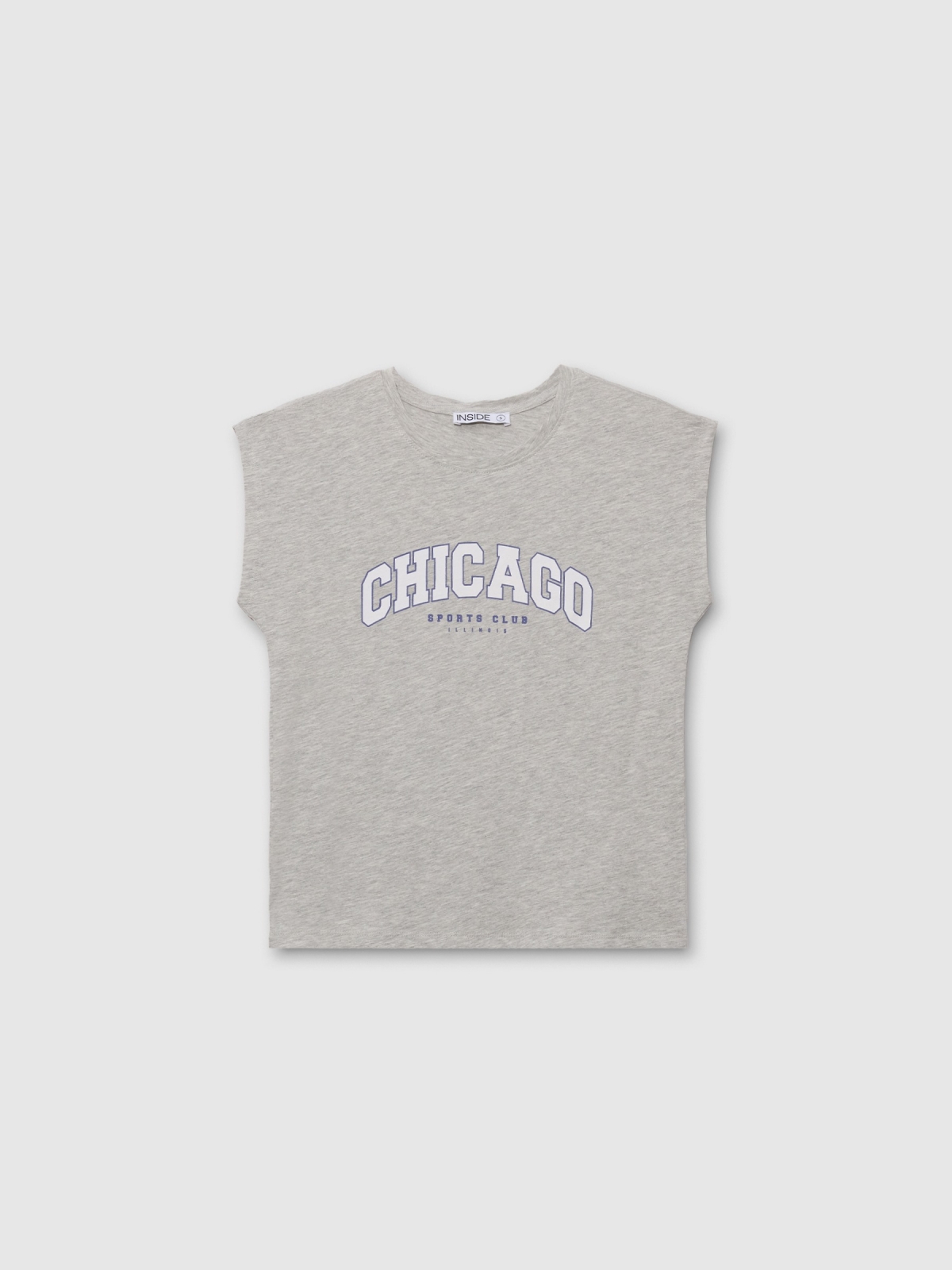  Camiseta manga corta Chicago melange medio vista frontal