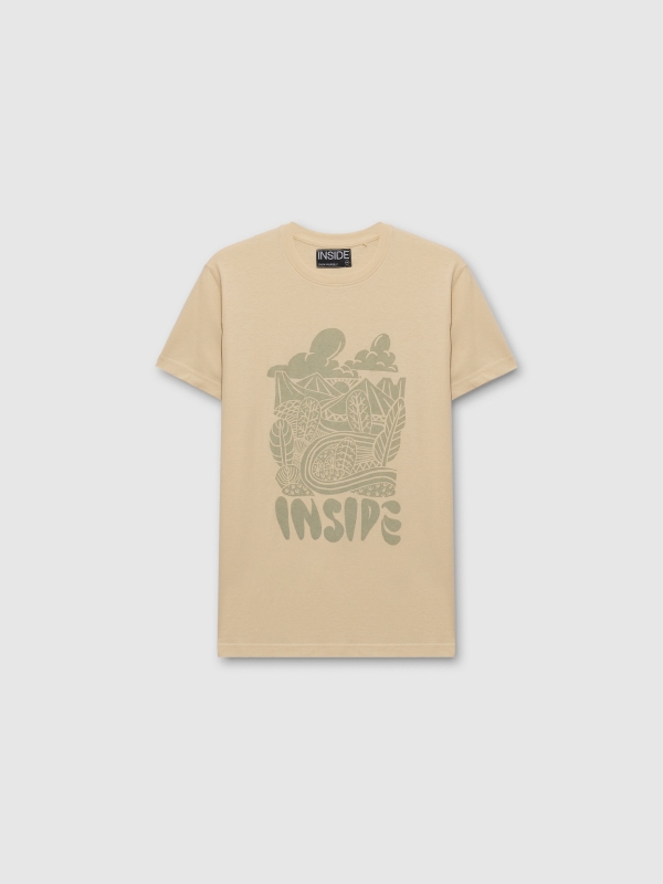  Short sleeve Nature t-shirt sand front view