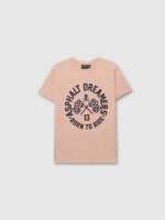 %Pto% Short sleeve t-shirt Asphalt dreamers nude pink front view