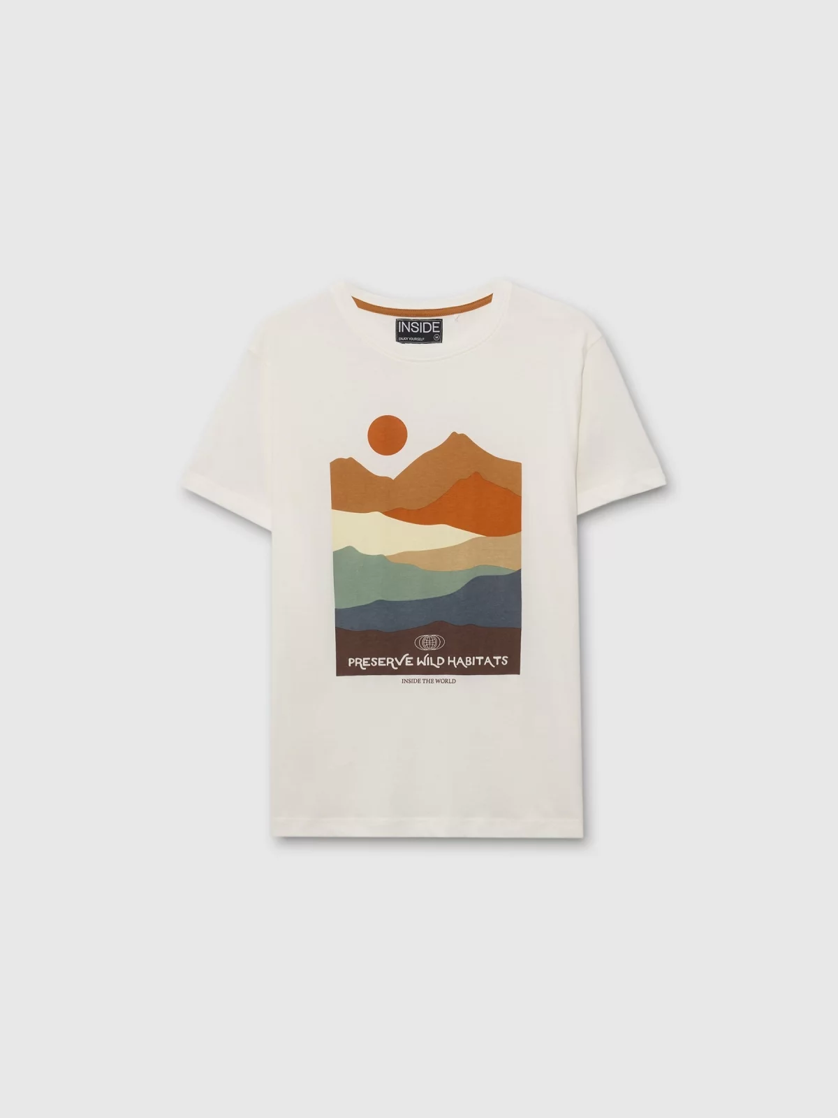  Camiseta de manga corta Wild Habitat blanco roto vista frontal