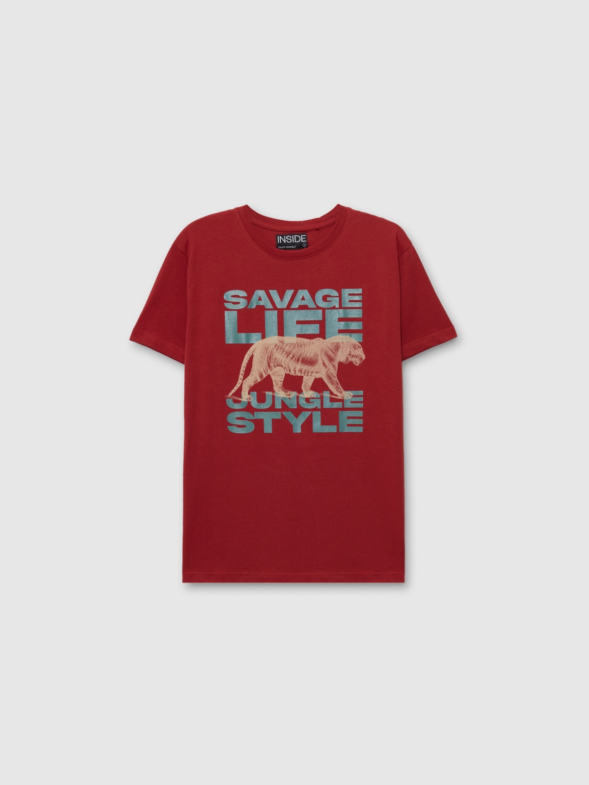  Camiseta de manga curta Savage terracota vista frontal