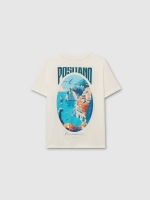 %Pto% Camiseta manga corta Positano blanco roto vista frontal