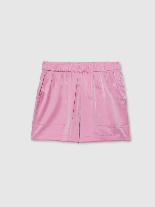  Short fluido rosa morado pastel vista frontal