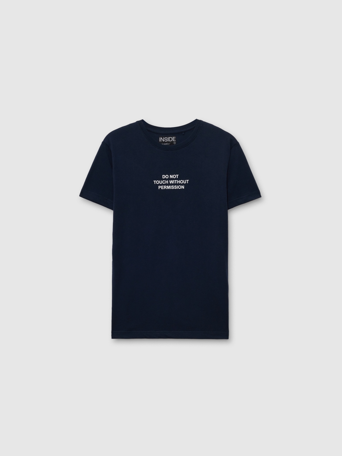  Short sleeve t-shirt Don't Touch navy front view