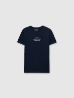 %Pto% Camiseta manga corta Don't Touch azul marino vista frontal