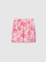 %Pto% Fluid printed shorts beige front view
