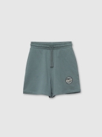 %Pto% Short felpa Waves gris azulado vista frontal