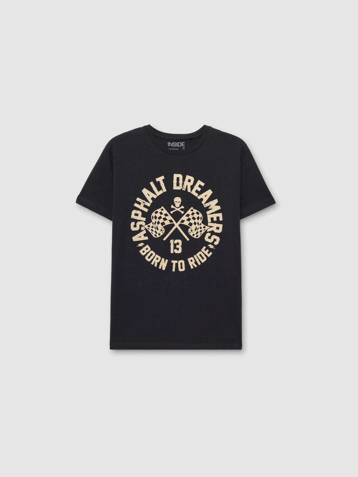 %Pto% Camiseta manga corta Asphalt dreamers gris oscuro vista frontal