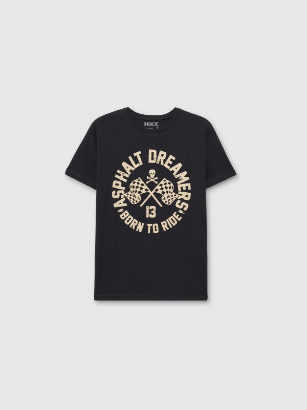  Camiseta de manga curta Asphalt dreamers cinza escuro vista frontal