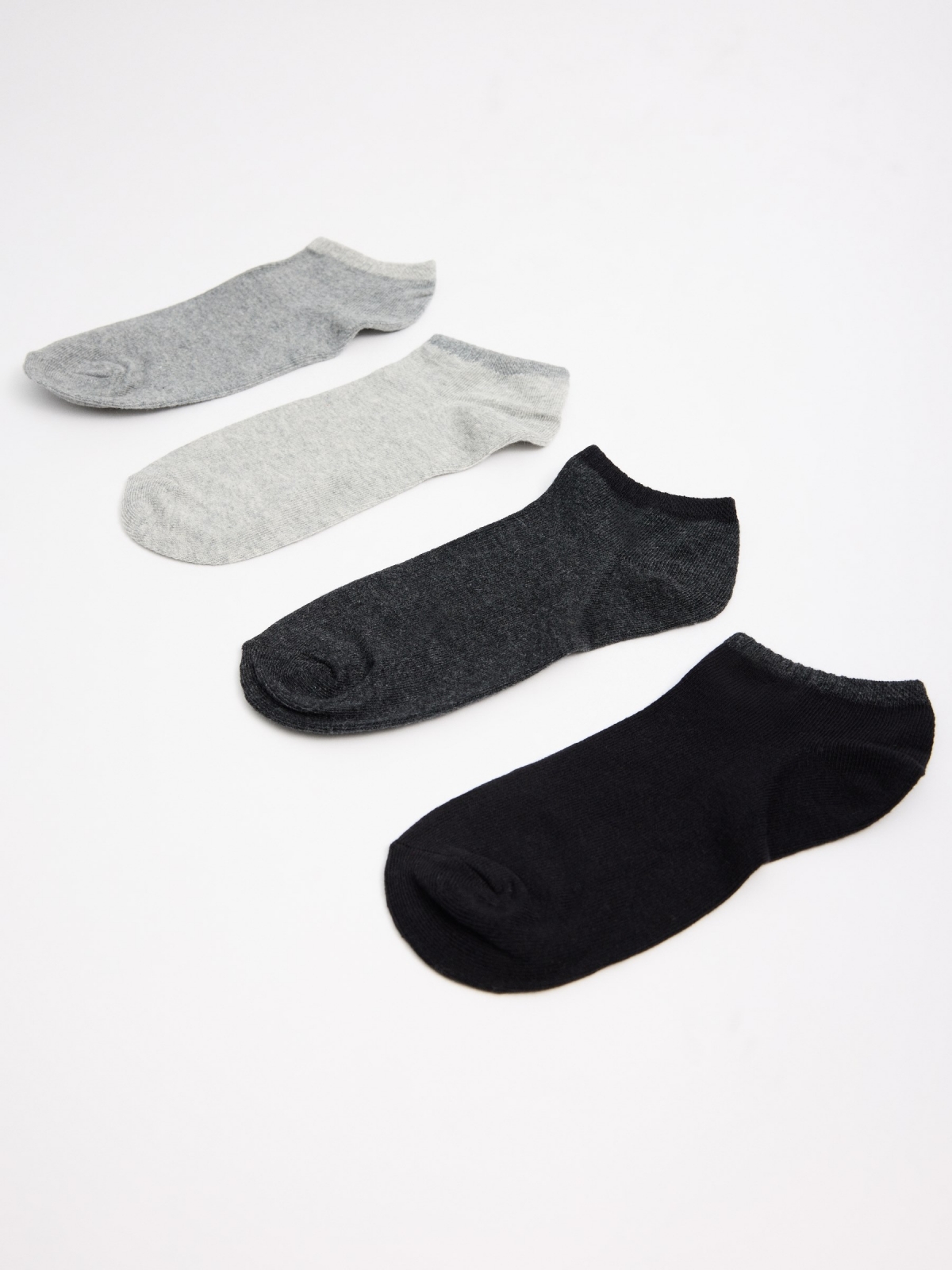 Pack of 4 ankle socks multicolor middle back view