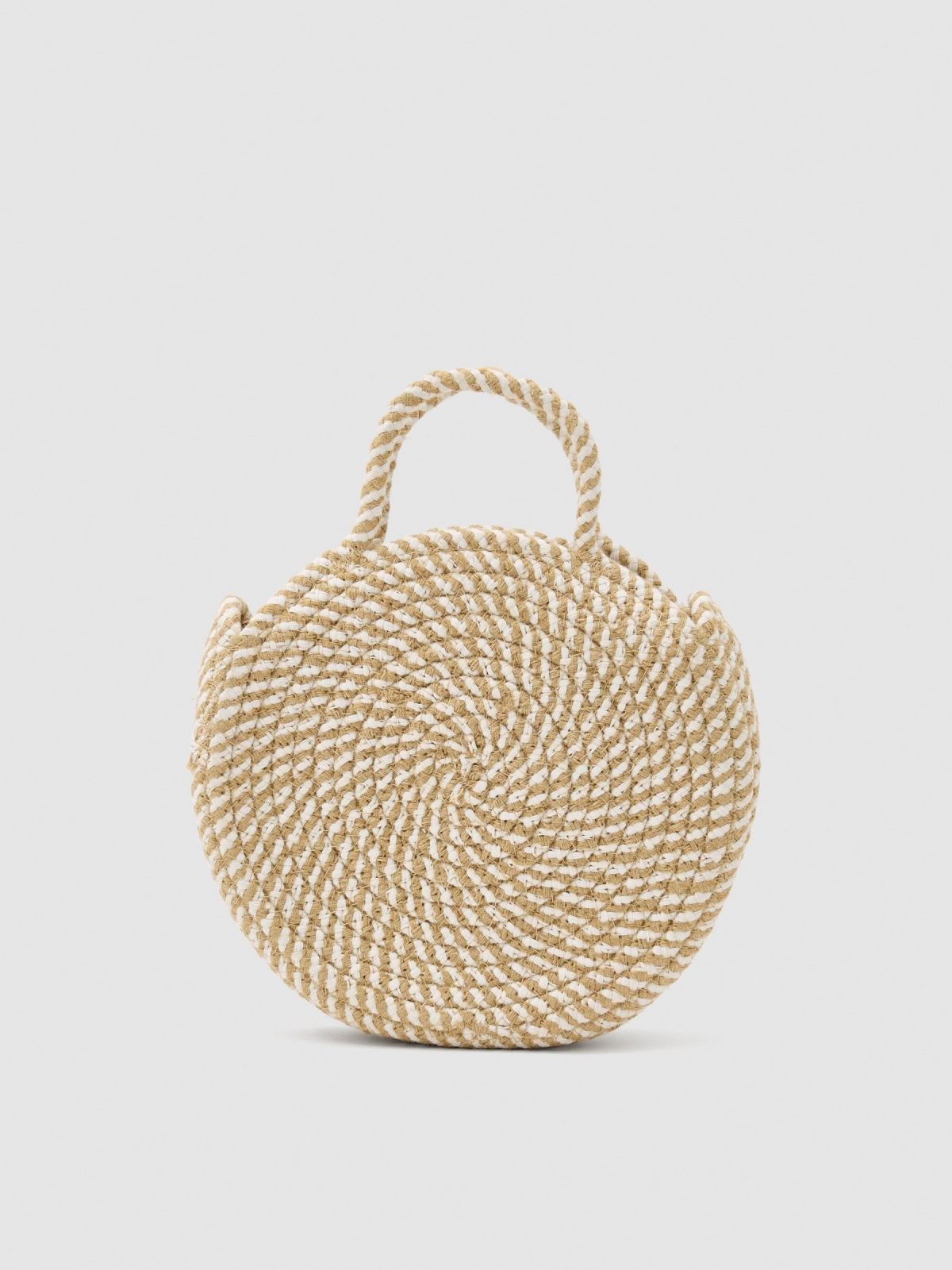 Round rope bag brown general front view