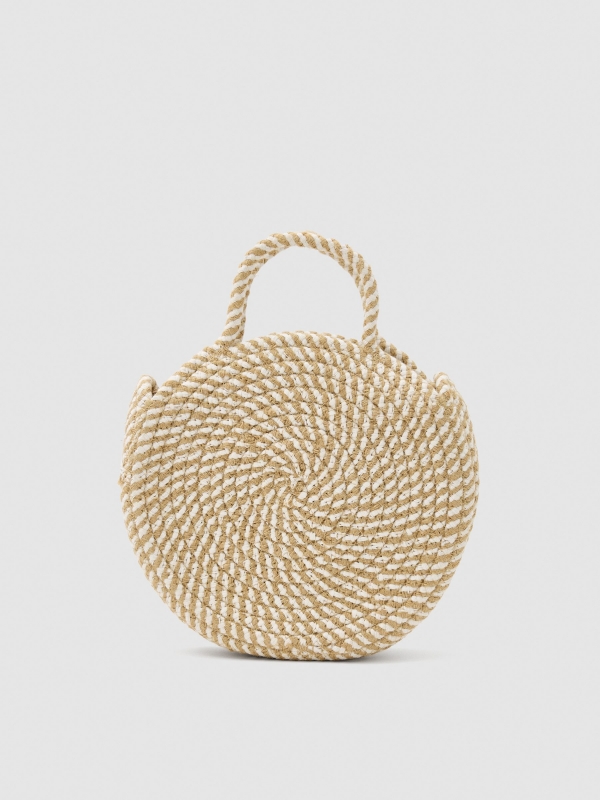 Round rope bag brown general front view