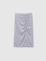 %Pto% Front ruched midi skirt light blue front view