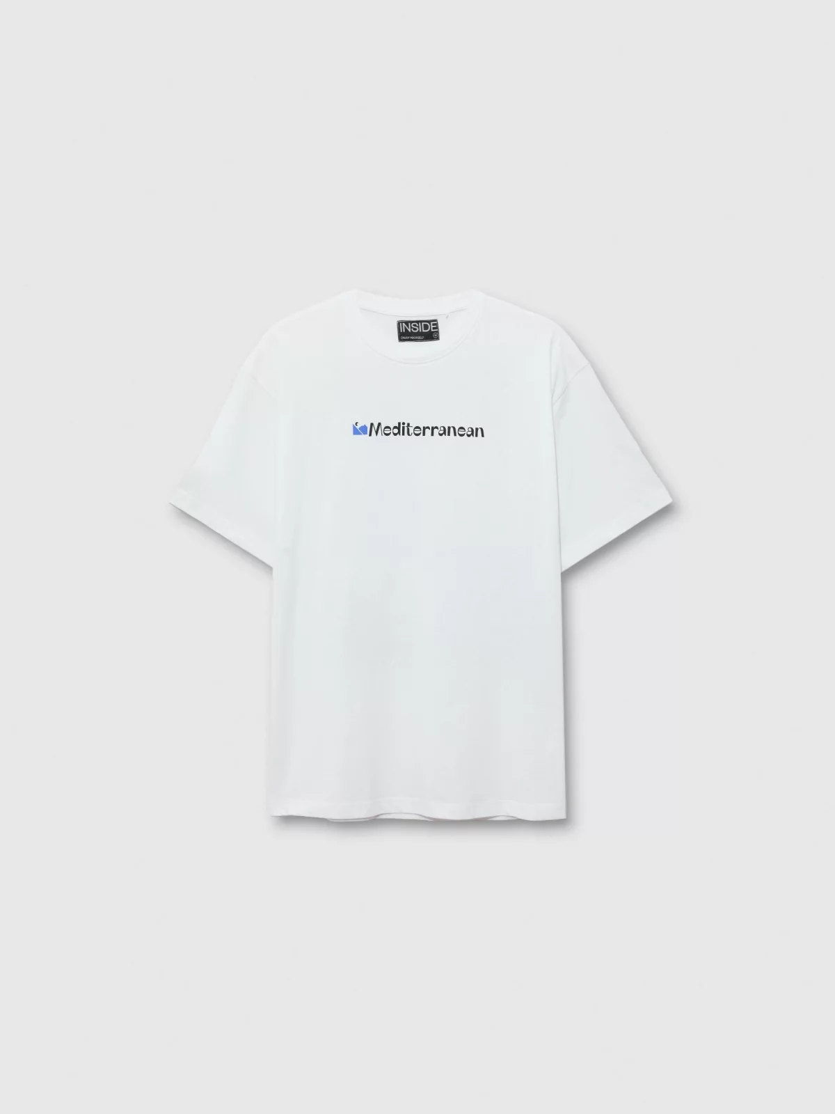  Camiseta Mediterrâneo branco vista frontal