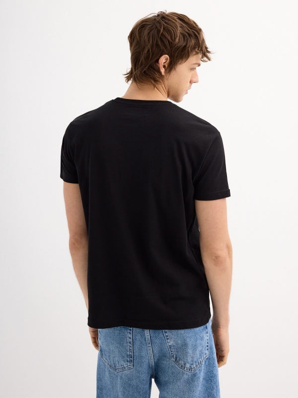 Dakota riders short sleeve t-shirt black middle back view
