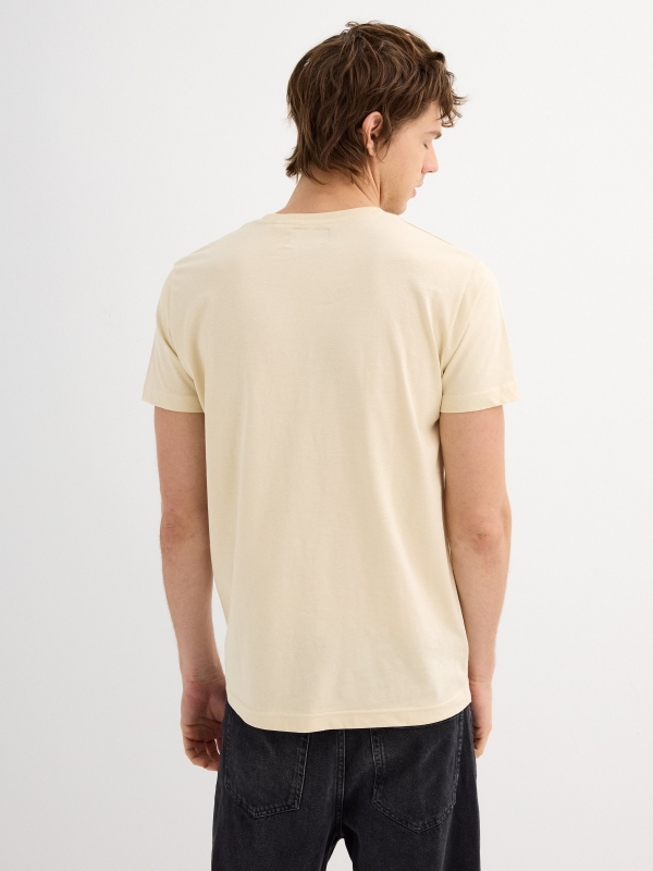 Short sleeve Nature t-shirt sand middle back view