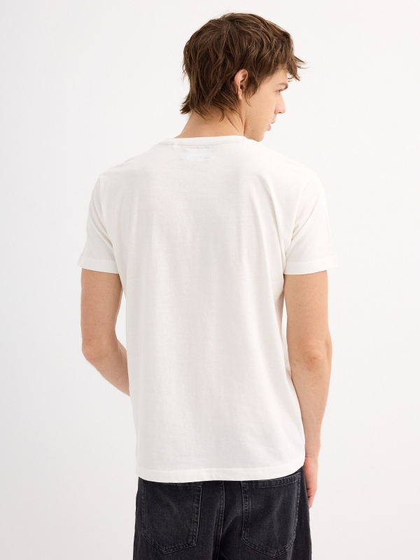 Short-sleeve Wild Habitat T-shirt off white middle back view