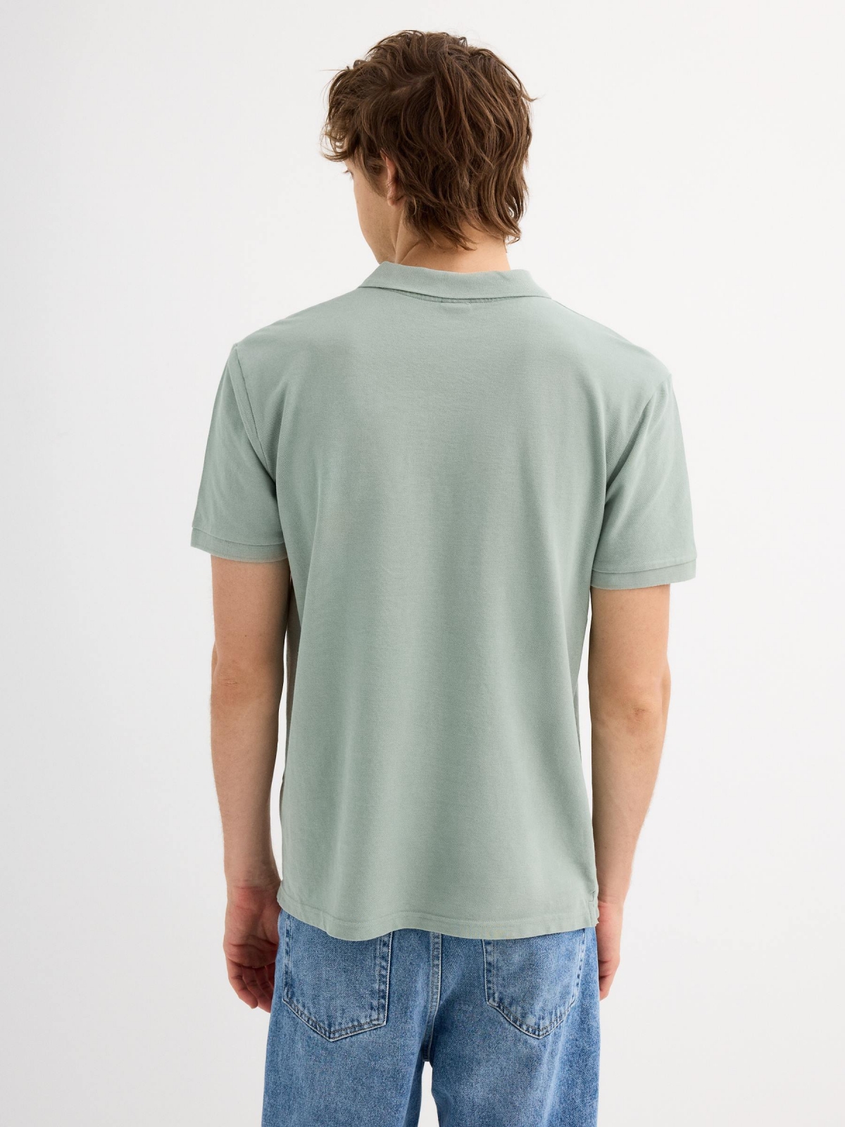 Pole green middle back view