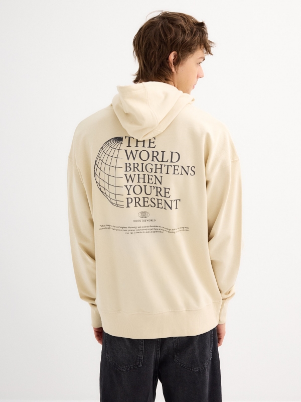 Sudadera con capucha Inside the world arena vista media trasera