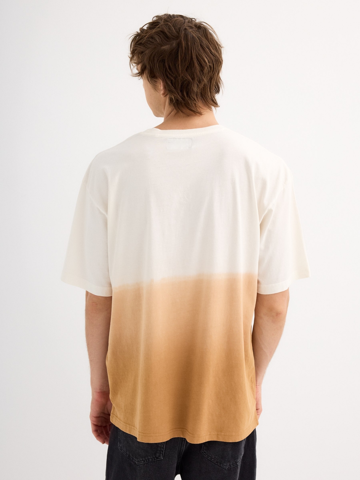 Short sleeve Haze t-shirt sand middle back view