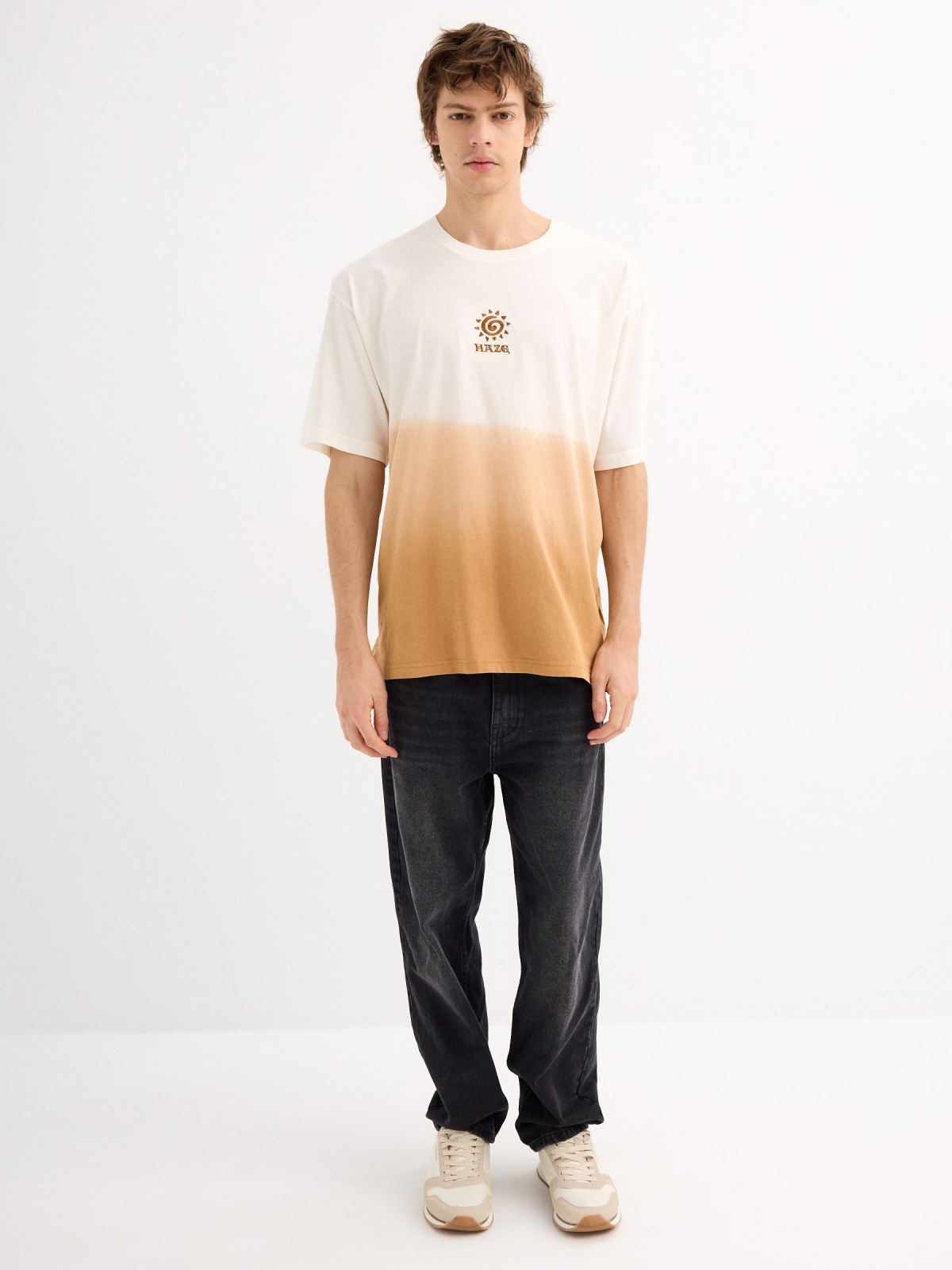 Short sleeve Haze t-shirt sand general front view