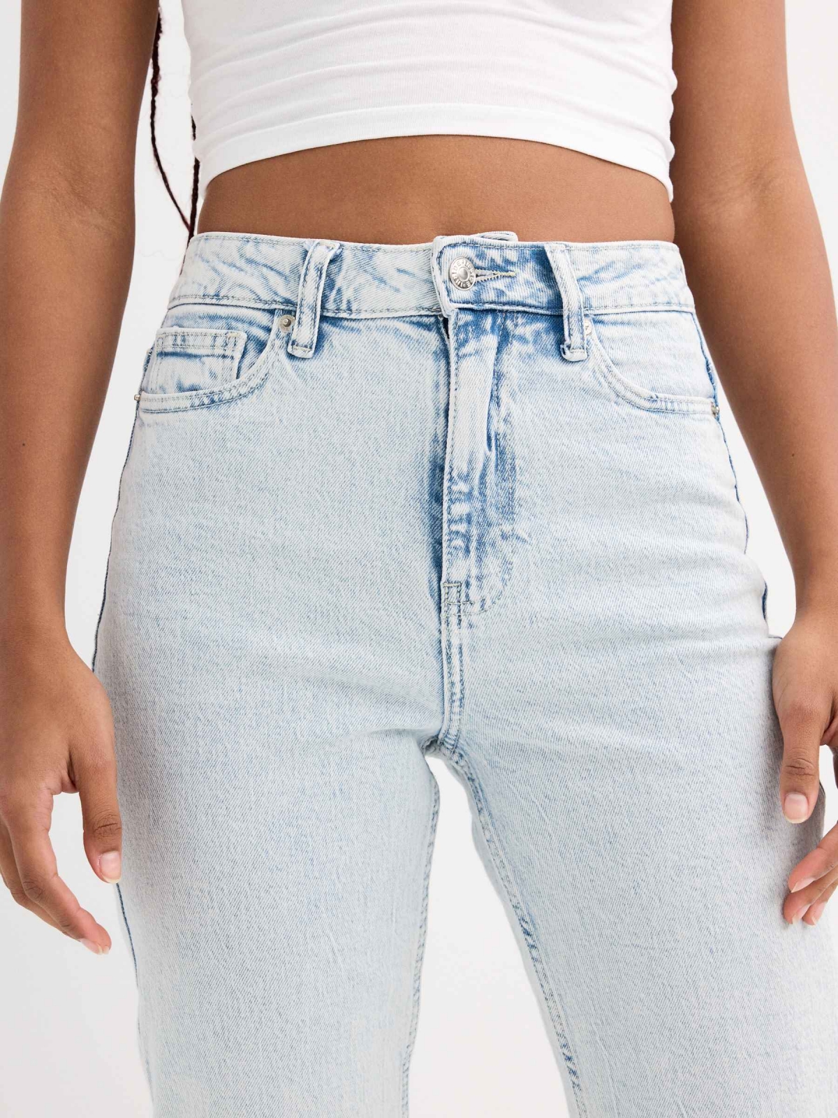 Jeans mom azul claro azul claro vista detalle