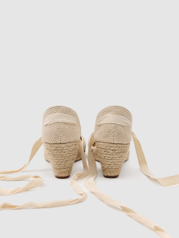 Wedge espadrille sand detail view