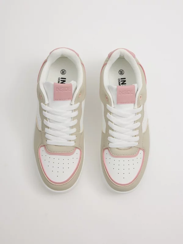 Zapatillas skater contraste blanco vista cenital
