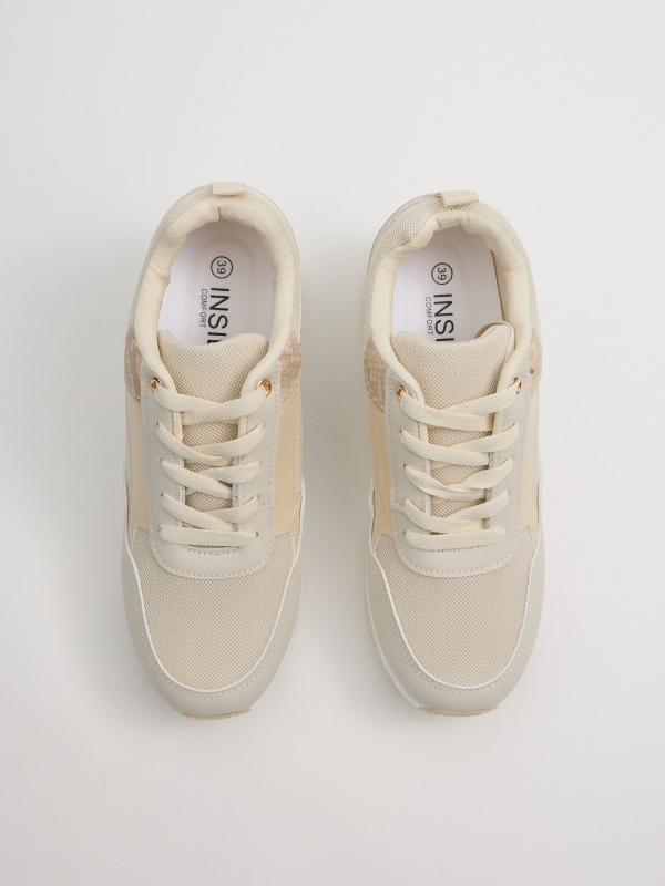 Wedge casual sneakers raw zenithal view