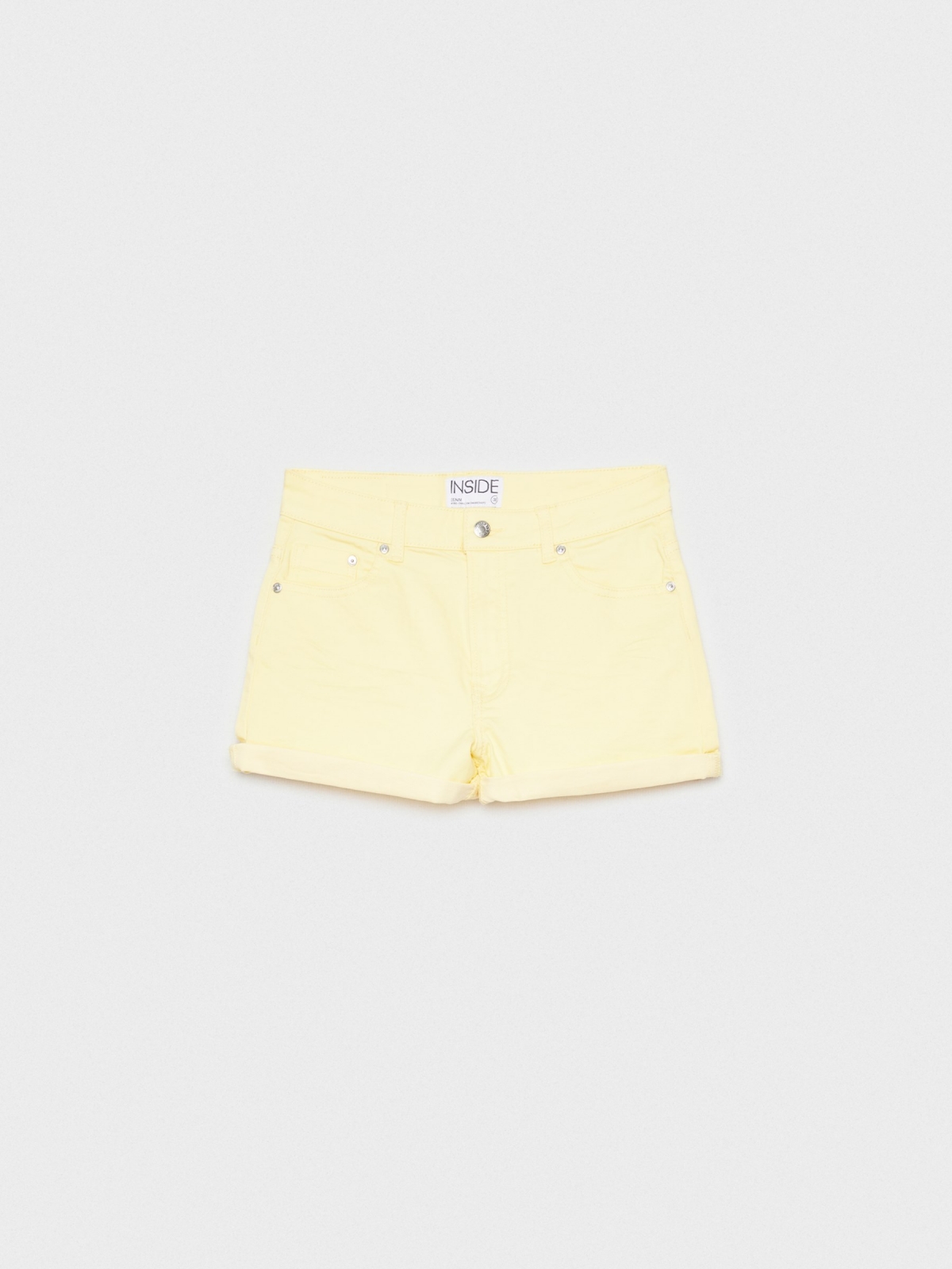 %Pto% Short sarga colores amarillo claro vista frontal